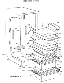 05 - Fresh Food Section parts for Ge Refrigerator TFG24ZESMWH from AppliancePartsPros.com