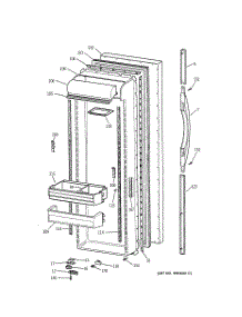 02 - Fresh Food Door parts for Ge Refrigerator TFX27ZPBAAA from AppliancePartsPros.com