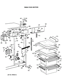 03 - Fresh Food Section parts for Ge Refrigerator TFG20JRSCWW from AppliancePartsPros.com