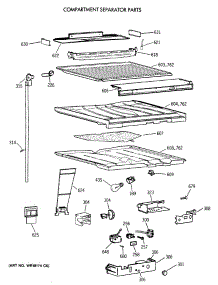 05 - Compartment Separator Parts parts for Ge Refrigerator MTG18EAXDRWH from AppliancePartsPros.com