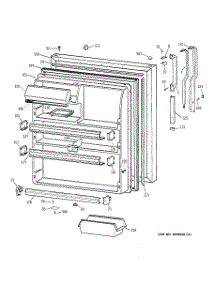 02 - Fresh Food Door parts for Ge Refrigerator TBT21JAXGRAA from AppliancePartsPros.com