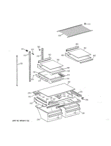04 - Shelf Parts parts for Ge Refrigerator TBX21CIXJRWW from AppliancePartsPros.com