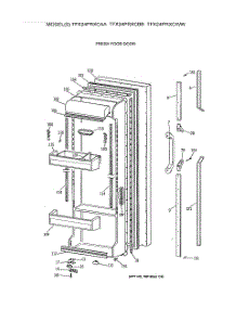 02 - Fresh Food Door parts for Ge Refrigerator TFX24PRXCBB from AppliancePartsPros.com