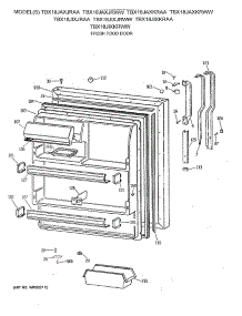 02 - Fresh Food Door parts for Ge Refrigerator TBX18JIXKRAA from AppliancePartsPros.com
