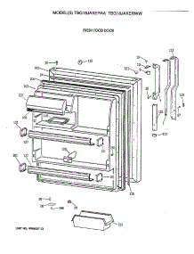 02 - Fresh Food Door parts for Ge Refrigerator TBG18JAXERWW from AppliancePartsPros.com