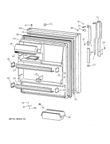 02 - Fresh Food Door parts for Ge Refrigerator TBT18JAXYRWW from AppliancePartsPros.com