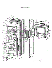 02 - Fresh Food Door parts for Ge Refrigerator TFK27ZFTCAD from AppliancePartsPros.com