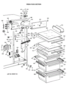 04 - Fresh Food Section parts for Ge Refrigerator TFX24ZFSBAD from AppliancePartsPros.com