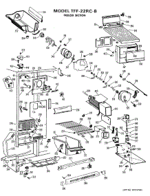 02 - Freezer Section parts for Ge Refrigerator TFF22RCB from AppliancePartsPros.com