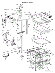 03 - Fresh Food Section parts for Ge Refrigerator TFF22RCB from AppliancePartsPros.com