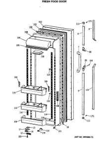 02 - Fresh Food Door parts for Ge Refrigerator TFG27PRSMWW from AppliancePartsPros.com