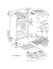 02 - Cabinet parts for Ge Refrigerator TBX14DAZFRWH from AppliancePartsPros.com
