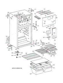 02 - Cabinet parts for Ge Refrigerator TBX16DAZBRWH from AppliancePartsPros.com