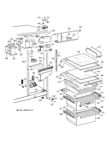 03 - Fresh Food Section parts for Ge Refrigerator TFK22JAZBAA from AppliancePartsPros.com