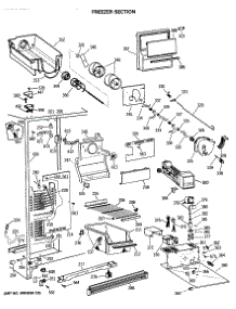 03 - Freezer Section parts for Ge Refrigerator TFX24ZRSBWH from AppliancePartsPros.com