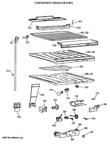 05 - Compartment Separator Parts parts for Ge Refrigerator TBE19PASRRAA from AppliancePartsPros.com