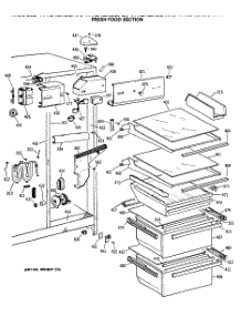 04 - Fresh Food Section parts for Ge Refrigerator TFX24ZRSBWH from AppliancePartsPros.com