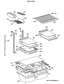 04 - Shelf Parts parts for Ge Refrigerator TBT25JATHRWH from AppliancePartsPros.com