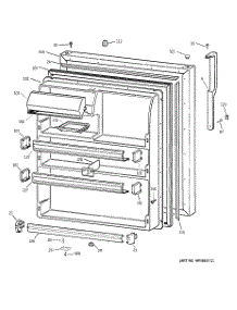 02 - Fresh Food Door parts for Ge Refrigerator TBX21AABJRWW from AppliancePartsPros.com