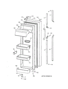 02 - Fresh Food Door parts for Ge Refrigerator TFK30PRZAWW from AppliancePartsPros.com