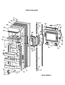 02 - Fresh Food Door parts for Ge Refrigerator TFG27ZFTCWH from AppliancePartsPros.com