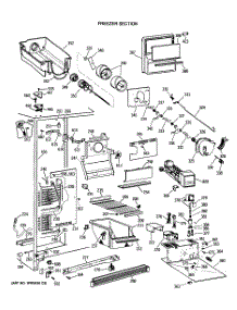 03 - Freezer Section parts for Ge Refrigerator TFG27ZFTCWH from AppliancePartsPros.com