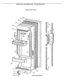02 - Fresh Food Door parts for Ge Refrigerator TFX25ZRYAAA from AppliancePartsPros.com