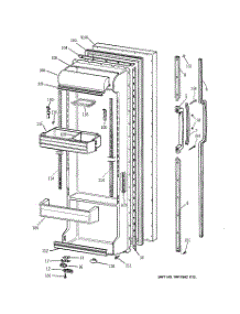 02 - Fresh Food Door parts for Ge Refrigerator TFX22ZPZBWW from AppliancePartsPros.com