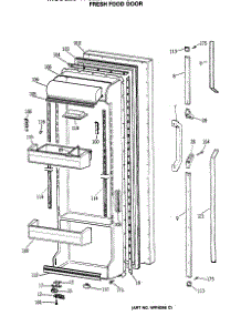 02 - Fresh Food Door parts for Ge Refrigerator TFC22PRSBWW from AppliancePartsPros.com