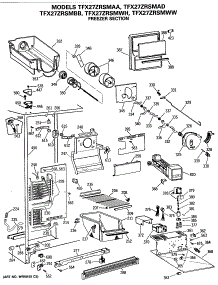 03 - Freezer Section parts for Ge Refrigerator TFX27ZRSMAD from AppliancePartsPros.com