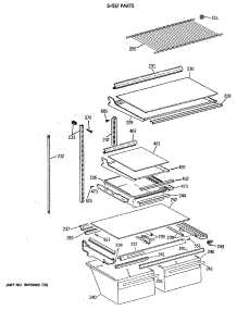 04 - Shelf Parts parts for Ge Refrigerator TBX21NITMRAD from AppliancePartsPros.com