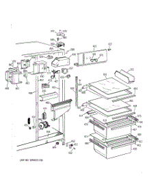 03 - Fresh Food Section parts for Ge Refrigerator TFK20JABAAA from AppliancePartsPros.com
