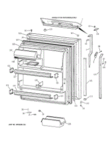 02 - Fresh Food Door parts for Ge Refrigerator TBX18ZAXRRAA from AppliancePartsPros.com