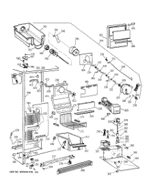 03 - Freezer Section parts for Ge Refrigerator TFG27PFXDBB from AppliancePartsPros.com