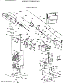 03 - Freezer Section parts for Ge Refrigerator TPX24SRYABS from AppliancePartsPros.com