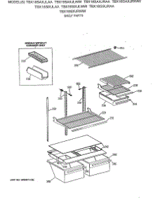 04 - Shelf Parts parts for Ge Refrigerator TBX18SIXJLWW from AppliancePartsPros.com