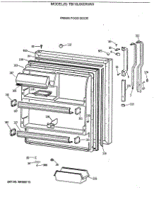02 - Fresh Food Door parts for Ge Refrigerator TBI18JIXERWW from AppliancePartsPros.com