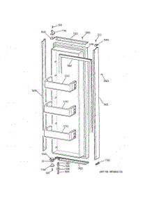 02 - Fresh Food Door parts for Ge Refrigerator ZISW48DSC from AppliancePartsPros.com