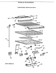 05 - Compartment Separator Parts parts for Ge Refrigerator TBI18JIXERWW from AppliancePartsPros.com