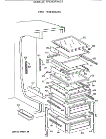 06 - Fresh Food Shelves parts for Ge Refrigerator TPX24SRYABS from AppliancePartsPros.com
