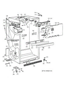 03 - Cabinet Parts parts for Ge Refrigerator TBX18JAZBRWW from AppliancePartsPros.com