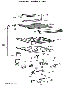 05 - Compartment Separator Parts parts for Ge Refrigerator TBH21JASRRWH from AppliancePartsPros.com