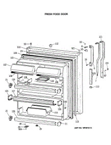 02 - Fresh Food Door parts for Ge Refrigerator TBX22JITMRAD from AppliancePartsPros.com
