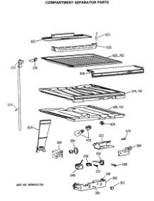 05 - Compartment Separator Parts parts for Ge Refrigerator TBX22JITMRAD from AppliancePartsPros.com