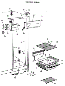 03 - Fresh Food Section parts for Ge Refrigerator TFF19LBD from AppliancePartsPros.com