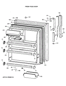 02 - Fresh Food Door parts for Ge Refrigerator TBX21SASSRWH from AppliancePartsPros.com