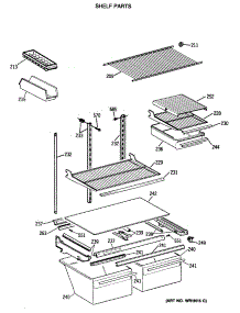 04 - Shelf Parts parts for Ge Refrigerator TBX21SASSRWH from AppliancePartsPros.com