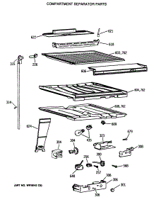 05 - Compartment Separator Parts parts for Ge Refrigerator TBX21SASSRWH from AppliancePartsPros.com
