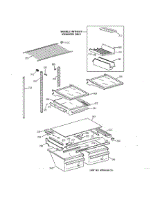 04 - Shelf Parts parts for Ge Refrigerator TBX19VIZBRWW from AppliancePartsPros.com