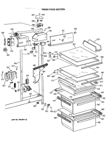 03 - Fresh Food Section parts for Ge Refrigerator TFX22ZRSMAA from AppliancePartsPros.com